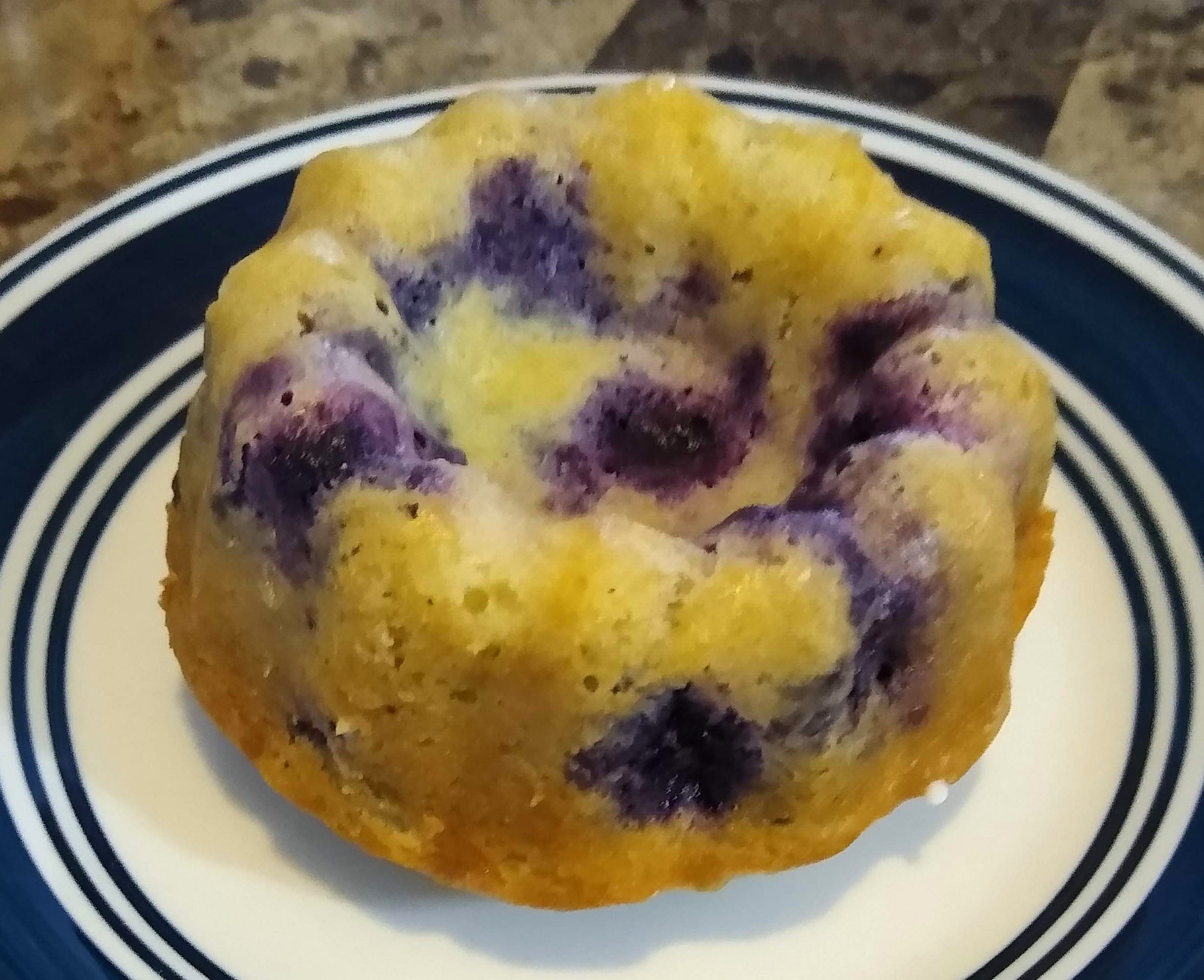 Moist Lemon-Blueberry Mini Bundt Cakes